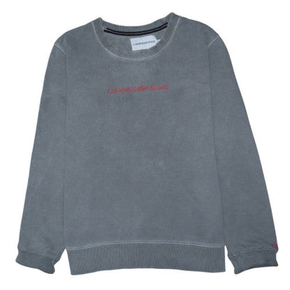 Calvin Klein Jeans Women's Grey Pullover Sweatshirt XL Logo Crew Neck