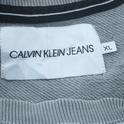 Calvin Klein Jeans Women's Grey Pullover Sweatshirt XL Logo Crew Neck