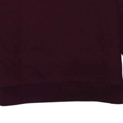 Adidas Womens Burgundy Crew Neck Pullover Sweatshirt XS