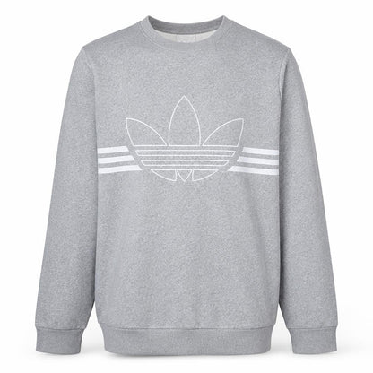 Adidas Mens Grey Crew Neck Pullover Sweatshirt Small