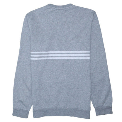 Adidas Mens Grey Crew Neck Pullover Sweatshirt Small