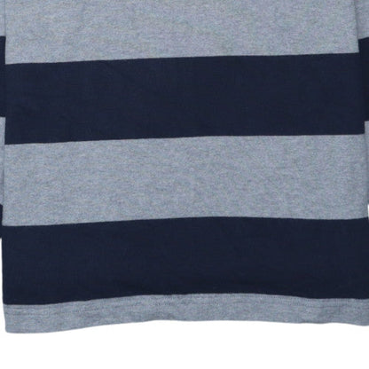 Tommy Hilfiger Men's Blue Striped Long Sleeve Polo Shirt M