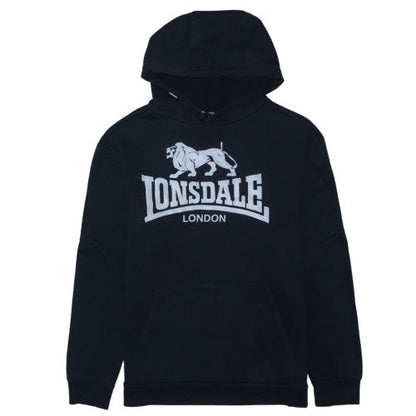 Lonsdale Men's Black Pullover Hoodie M Sports Graphic Print