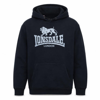 Lonsdale Men's Black Pullover Hoodie M Sports Graphic Print