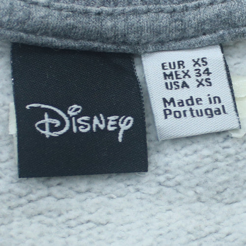 Disney Womens Grey Mickey Mouse XS Pullover Sweatshirt