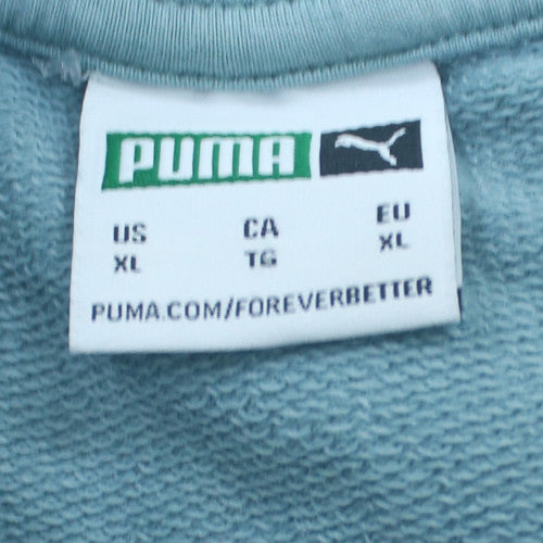 Puma Women's Blue XL Pullover Sweatshirt - Casual Crew Neck