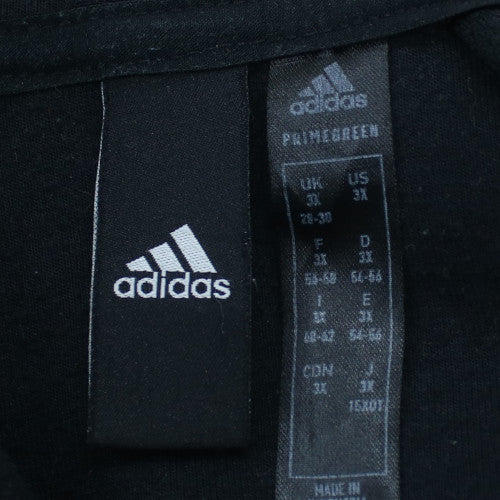 Adidas Men's Black 3XL Full Zip Hoodie Fleece Sweatshirt