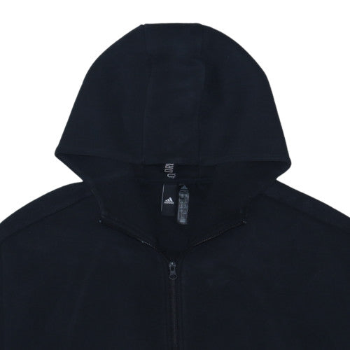 Adidas Men's Black 3XL Full Zip Hoodie Fleece Sweatshirt