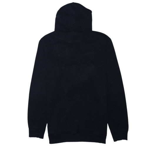 Napapijri Mens Black XL Pullover Hoodie Logo Embroidered Fleece
