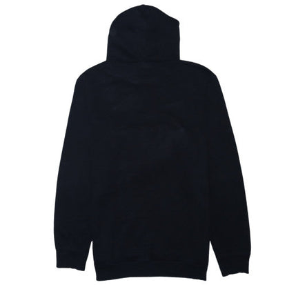Napapijri Mens Black XL Pullover Hoodie Logo Embroidered Fleece