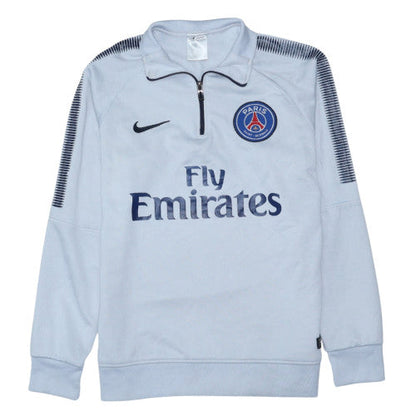 Nike PSG Men's Grey Half Zip Sweatshirt Size L