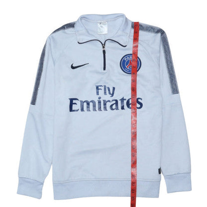 Nike PSG Men's Grey Half Zip Sweatshirt Size L