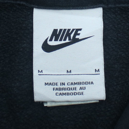 Nike Women's Black Pullover Hoodie Medium Cotton Blend Sweatshirt