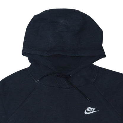 Nike Women's Black Pullover Hoodie Medium Cotton Blend Sweatshirt