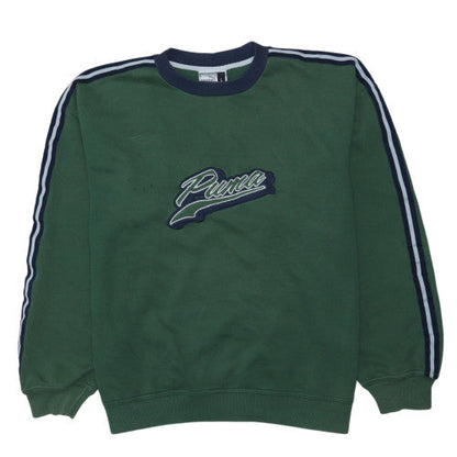 Puma Men's Green Crew Neck Pullover Sweatshirt Size L