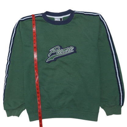 Puma Men's Green Crew Neck Pullover Sweatshirt Size L