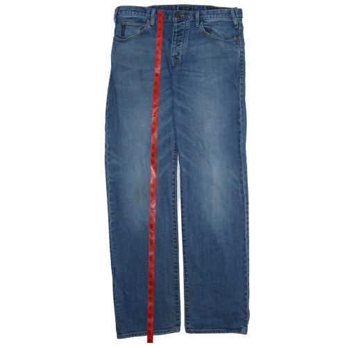Armani Jeans Men Blue 32 Straight Denim Jeans Regular Fit