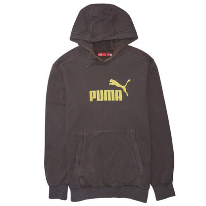 Puma Men's Brown Logo Pullover Hoodie Size S