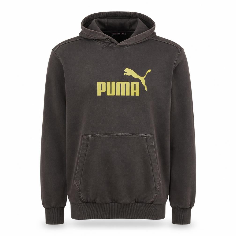 Puma Men's Brown Logo Pullover Hoodie Size S