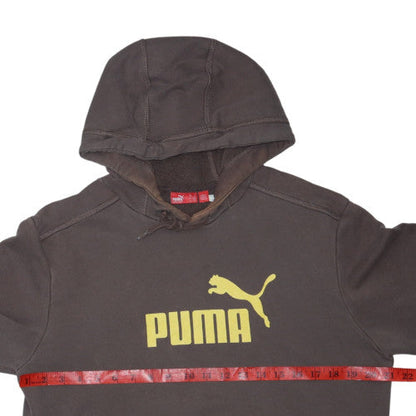 Puma Men's Brown Logo Pullover Hoodie Size S