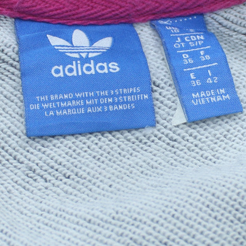 Adidas Womens Black Crew Neck Pullover Sweatshirt Size 10 Cotton Blend
