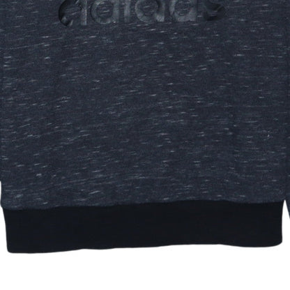 Adidas Womens Black Crew Neck Pullover Sweatshirt Size 10 Cotton Blend