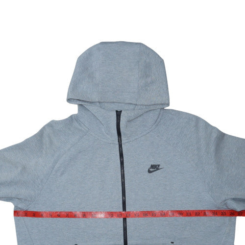 Nike Men's Grey XL Full Zip Hoodie Lightweight Cotton Blend