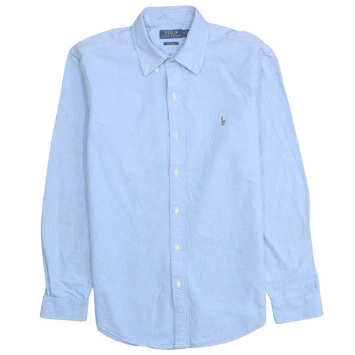 Ralph Lauren Men’s Blue Cotton Long Sleeve Button-Up Shirt Size M