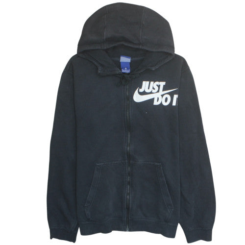 Nike Men's Black Full Zip Hoodie M - Sports Fleece Sweatshirt