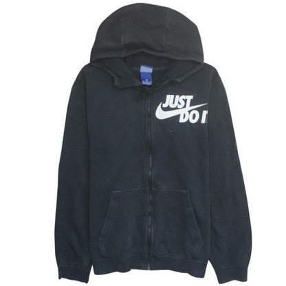 Nike Men's Black Full Zip Hoodie M - Sports Fleece Sweatshirt