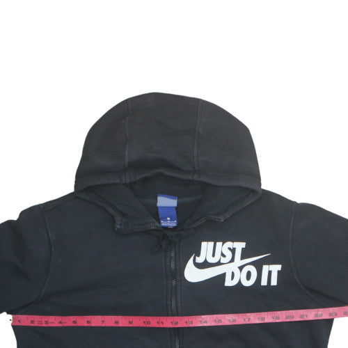 Nike Men's Black Full Zip Hoodie M - Sports Fleece Sweatshirt