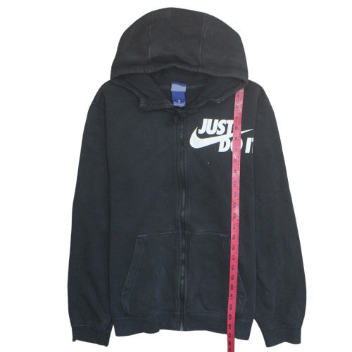 Nike Men's Black Full Zip Hoodie M - Sports Fleece Sweatshirt