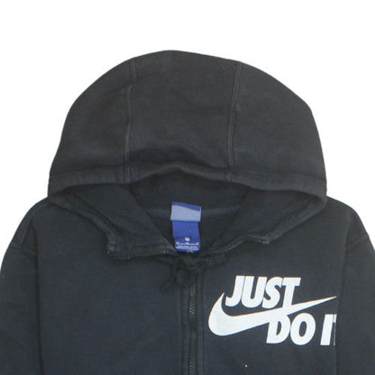 Nike Men's Black Full Zip Hoodie M - Sports Fleece Sweatshirt
