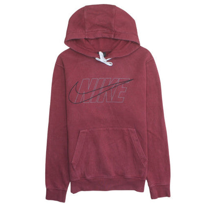 Nike Men's Red Pullover Hoodie Small Hooded Sports Fleece