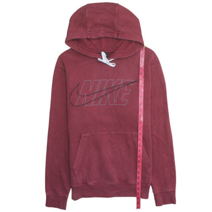 Nike Men's Red Pullover Hoodie Small Hooded Sports Fleece