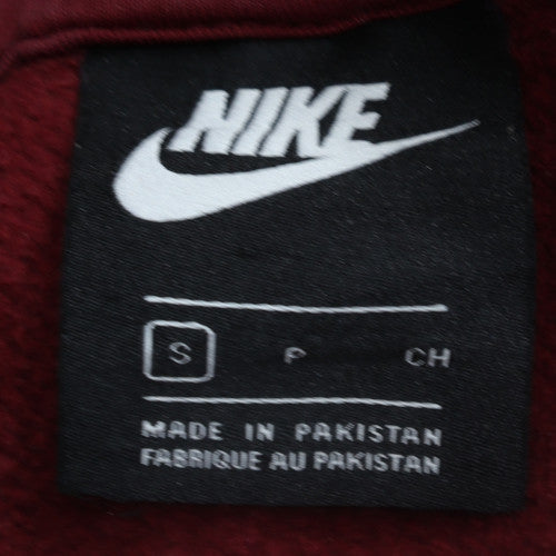 Nike Men's Red Pullover Hoodie Small Hooded Sports Fleece