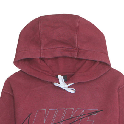 Nike Men's Red Pullover Hoodie Small Hooded Sports Fleece