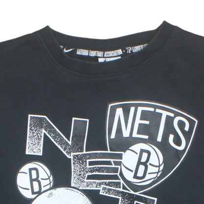 Nike Women’s Black Brooklyn Nets Sweatshirt Size L Crew Neck NBA Graphic