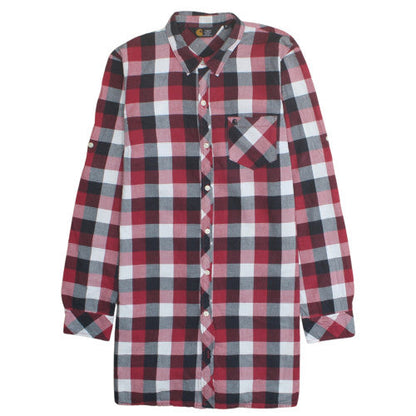 Carhartt Women Red Check Long Sleeve Shirt Dress Size M