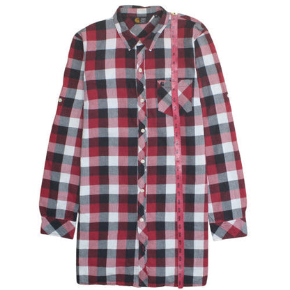 Carhartt Women Red Check Long Sleeve Shirt Dress Size M