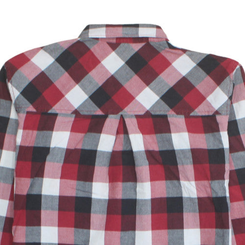 Carhartt Women Red Check Long Sleeve Shirt Dress Size M