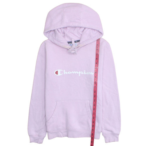 Champion Women's Pink Hoodie Small Pullover Logo Sweatshirt