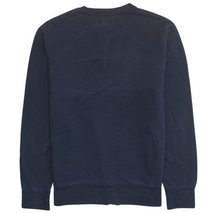 Fred Perry Men's Blue Crew Neck Logo Sweatshirt Size L
