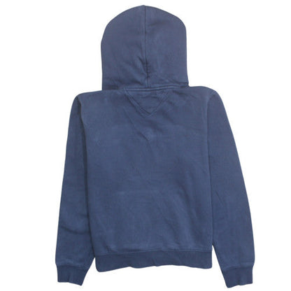 Tommy Jeans Men Blue Pullover Hoodie S Fleece Logo Drawstring