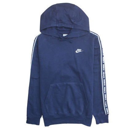 Nike Men's Blue Pullover Logo Hoodie Small Fleece Regular Fit