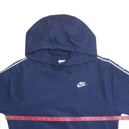 Nike Men's Blue Pullover Logo Hoodie Small Fleece Regular Fit