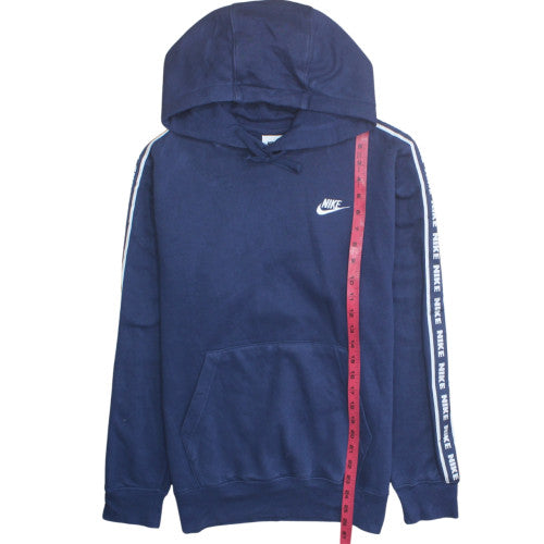 Nike Men's Blue Pullover Logo Hoodie Small Fleece Regular Fit