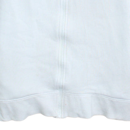 Disneyland Paris Womens White Full Zip Hoodie L Embroidered Mickey Cotton Blend