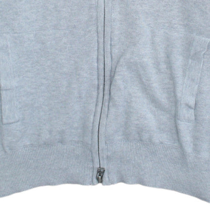 GANT Men's Grey Cotton Full Zip Jumper M Regular Fit