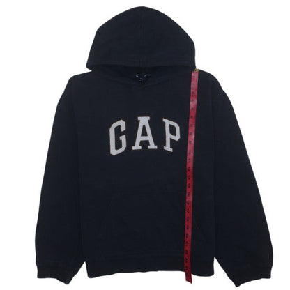 GAP Men's Black Pullover Hoodie Fleece Logo L Regular Fit
